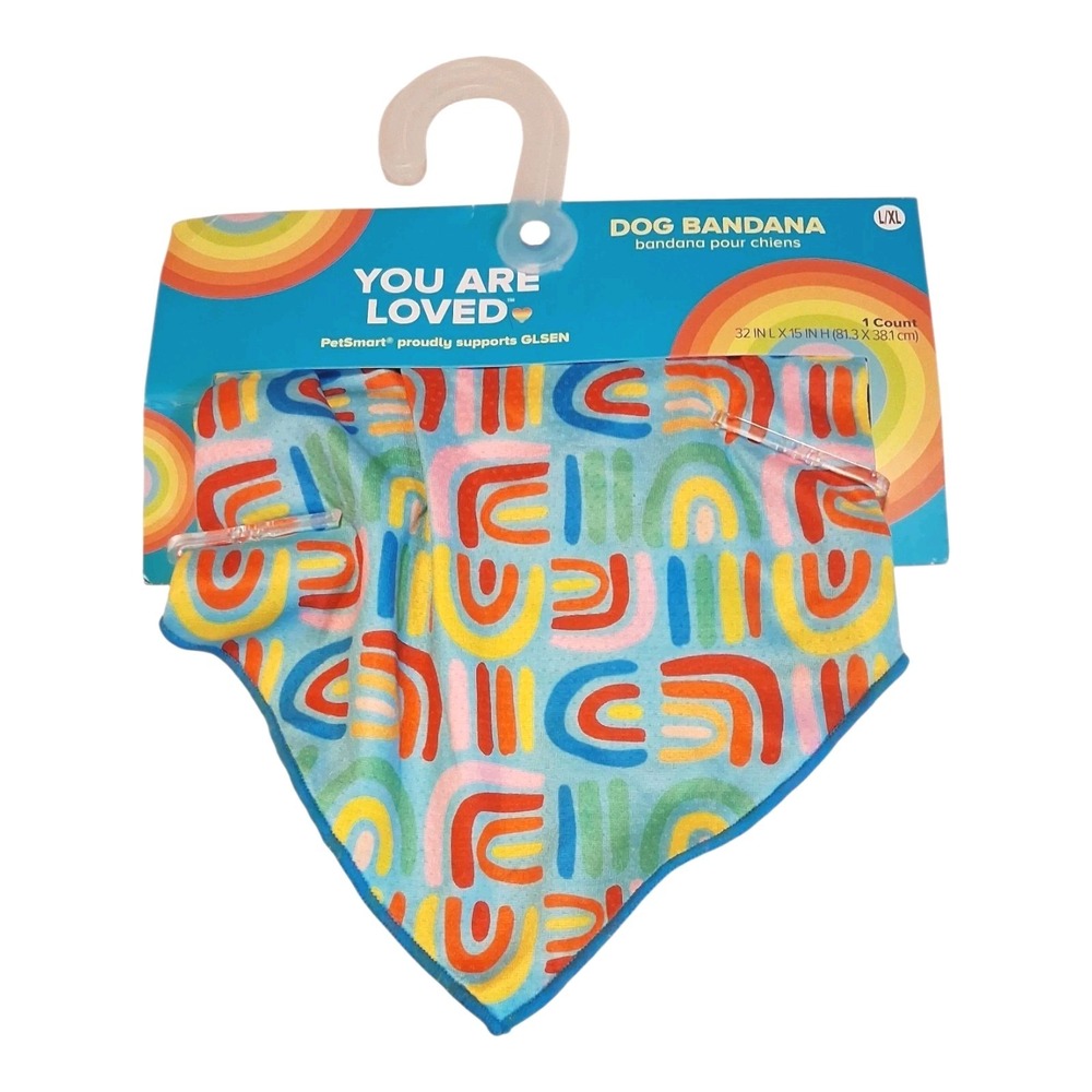 Pet Love Bandana Collar , Dog Accessories, Pet Gifts, Dog Fashion, for Pets L/XL
